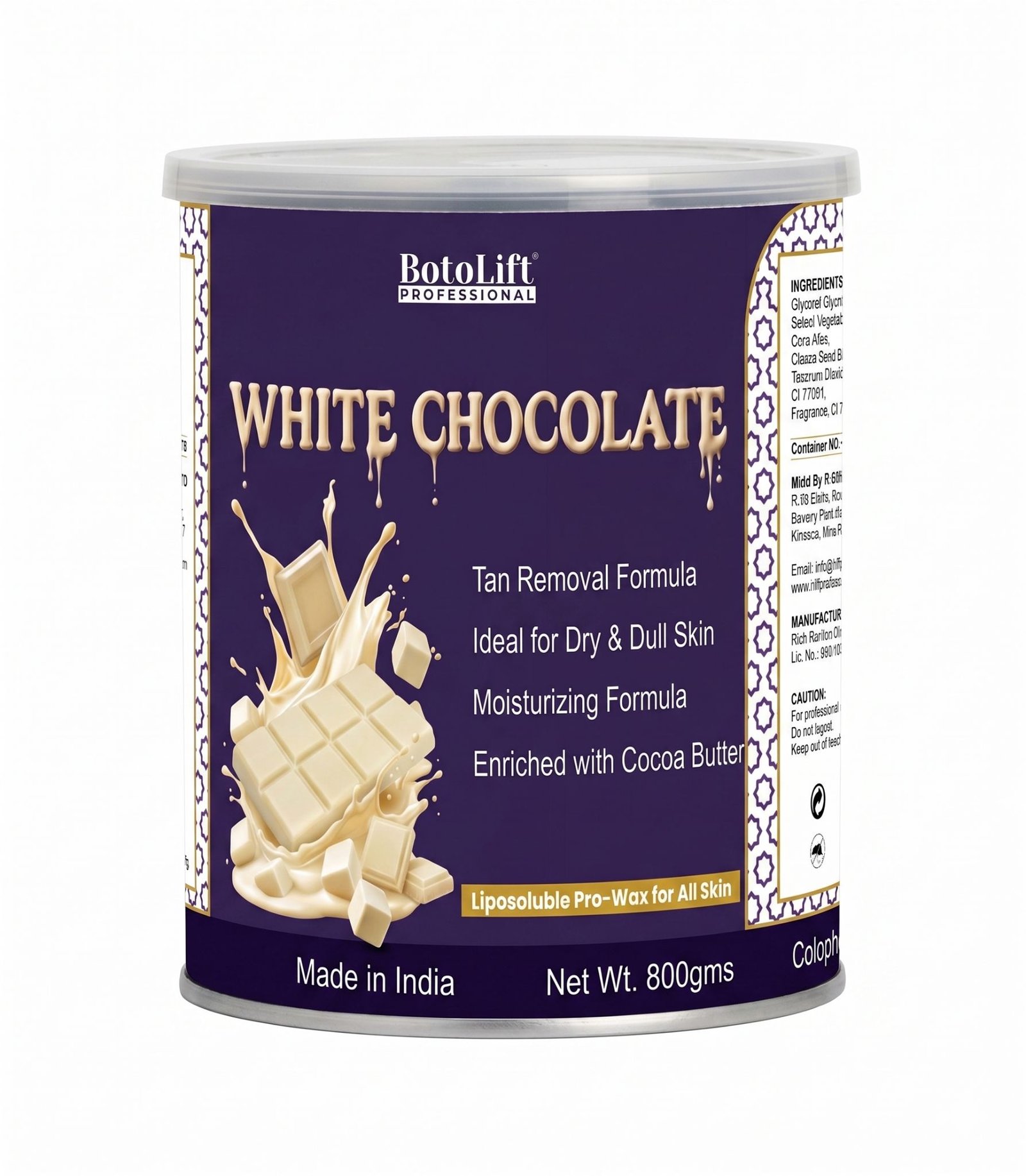 BotoLift White Chocolate Liposoluble Wax